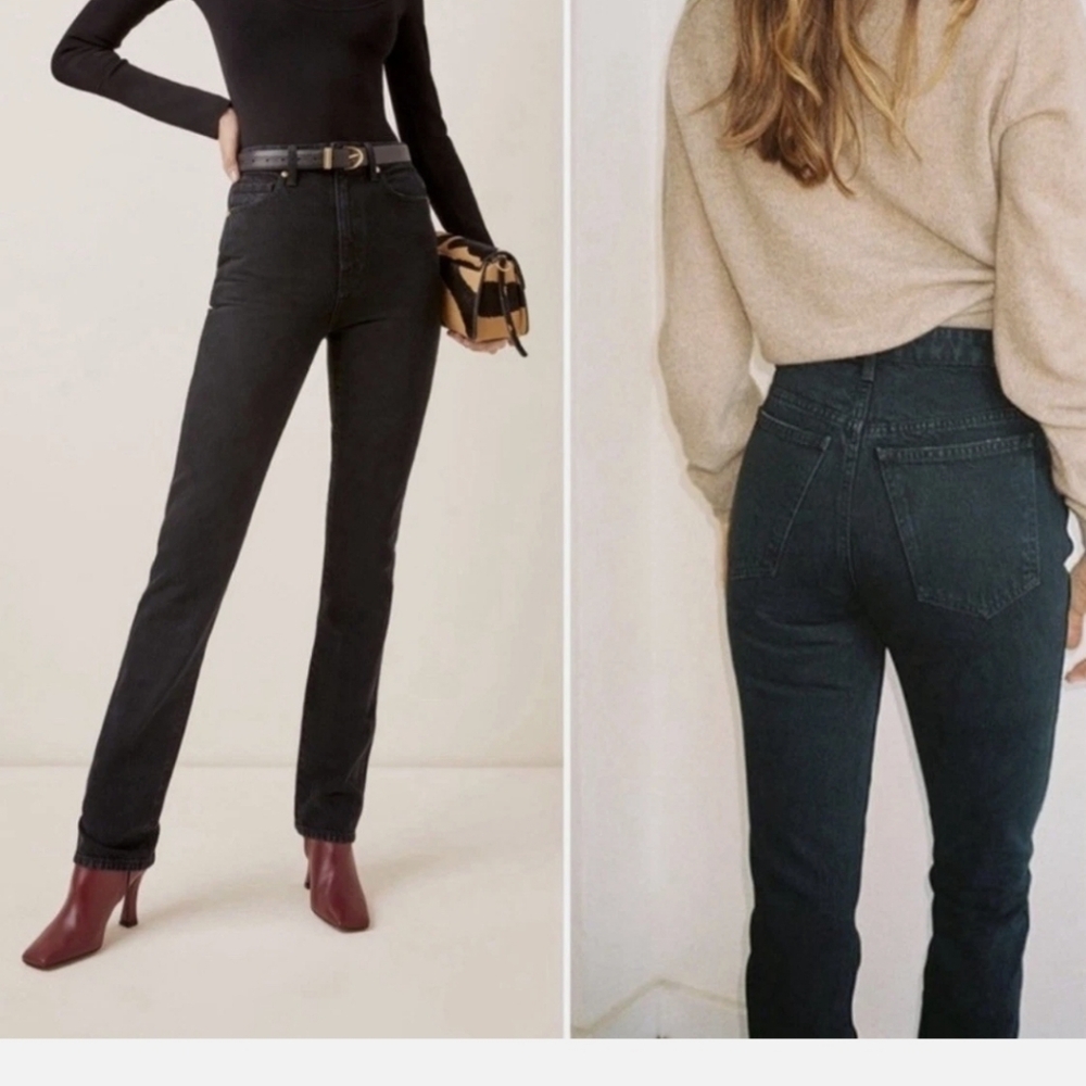 Khaite The DARIA High Rise Black Jeans Sz 26